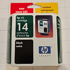 HP 14 Black Genuine/Original Inkjet Ink Cartridge C5011DN Sealed picture
