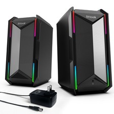 30W Computer Speakers Bluetooth 5.3 10 RGB Modes 3.5mm TypeC DC Adapter picture