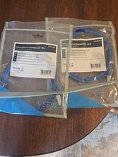 2 Pack - 3.3ft Shielded STP CAT5e Ethernet Network Patch Cable Cord Blue picture