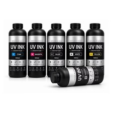 For Epson I3200-U1 XP600 DX5 Printers CMYKW Varnish LED UV Ink 6x500ML picture