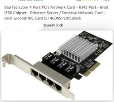 StarTech 4-Port Gigabit Ethernet Network PCIe Intel I350-AM4 Card ST4000SPEXI picture