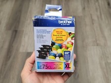 New Genuine Brother LC75XL Cyan Magenta Yellow 3PK Ink Cartridges picture