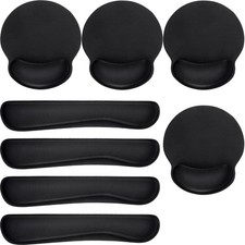 8 Pcs Ergonomic Mouse Pad and Keyboard with Wrist Support Set Soft Smooth Gel... picture