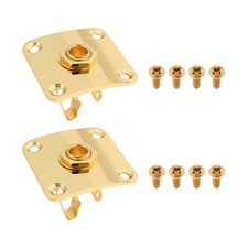 Briny River 2Pcs 1/4 Output Jack Plate Input Jack Socke 35x25x10mm 6.35mm Com... picture