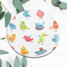 Cute Colorful Birds Hummingbird Mouse Pad Mat Office Desk Table Accessory Gift picture