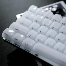 Womier Keyboard Keycaps Jelly, Ceramic Style, Shine Through C-White picture