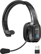 TECKNET Trucker Bluetooth Headset, AI Noise Canceling Mic, Wireless On-Ear | ... picture