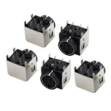 5 Pcs DC Female 4 Pins Mini DIN Power Audio Jacks Sockets for M350 M675 M350WVN picture
