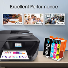 4 Pack 902 Xl Ink Cartridges For HP Officejet Pro 6960 6968 6970 6975 6978 picture