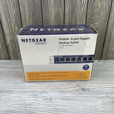 Netgear Prosafe 8 Port Gigabit Switch GS108 10/100/1000 Mbps New Open Box picture