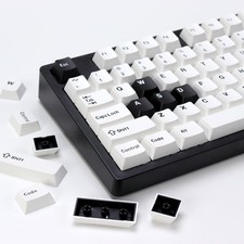 174 PCS Bow PBT Keycap White Black Fits 61/64/68/84/87/100/104/108 Keys picture