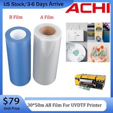 30cm*50m Crystal Label AB Film A+B Roll Transfer Sticker Film For UV DTF Printer picture
