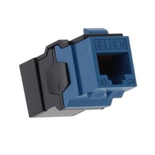 Belden AX104019 Cat 6A 10GX RJ45 KeyConnect Style Blue Coupler picture