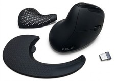 DELUX Seeker Ergonomic Vertical Wireless Mouse with OLED Screen-Dongle -Tested picture