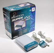 Imation SuperDisk Drive USB for Macintosh Blue W/ Adapter and Power Supply BOXED picture