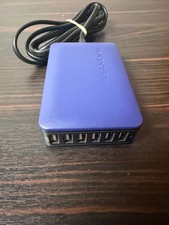 RAVPower Prime 60W 6 Port Wall Charger Model RP-PC028 Blue Very Good picture