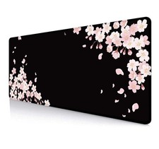 Sakura Japanese Desk Mat Cherry Blossom Large Gaming Mouse Pad 31.5x11.8 Inch picture