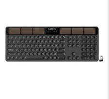 Arteck Solar Wireless Keyboard Full Size Solar Recharging Keyboard Model HW126 picture