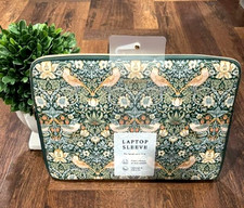 NEW William Morris & Co ~ STRAWBERRY THIEF ~ LAPTOP SLEEVE/CASE  Fits up to 15