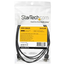 NEW StarTech 2m USB-A to USB-C Charging Cable, Fast Charge & Sync (RUSB2AC2MB) picture