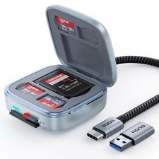 llano UHS-II SD&Micro SD Card Reader Adapter, TF 4.0 Memory USB-C 4.0, Silver picture