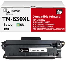 1PK TN830XL Toner Cartridge For Brother TN830 HL-L2405W MFC-L2760DW MFC-L2820DW picture