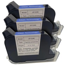 3pcs JS12 12.7mm Fast Dry Eco-Sol Ink Cartridge for Unencrypted Handheld Printer picture