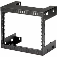StarTech 8U Open Frame Wallmount Equipment Rack - 12in Deep - 177 lb - Black picture