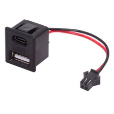 Cablecy DIY OEM Dual Type-A Female Socket to 2Pin Header Cable Pitch2.54mm Latch picture
