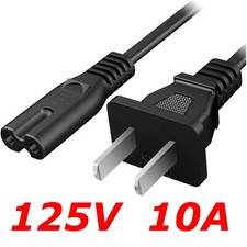 WALL POWER CORD  WELL-SHIN WS-027 125V 10A E115330 2 Round Prongs 3C05D picture