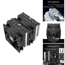 CPU Air Cooler 7 Heat Pipes Dual 120mm PWM Fans AM4 AM5 LGA1700 1851 154mm picture
