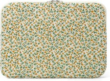 Cute Quilted Puffy Laptop Sleeve for 13-15.6 Inch Laptops - Padded Floral Case picture