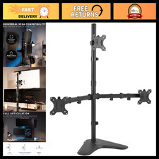 Triple LCD LED Monitor Desk Stand - Heavy Duty Adjustable Mount for 3 Screens up picture