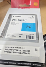 GENUINE CANON PFI 106PC PHOTO CYAN Ink Tank IMAGEPROGRAF iPF6300 iPF6350 iPF6400 picture