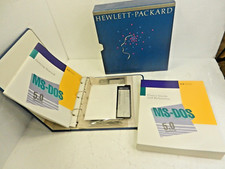 Microsoft DOS 5.0  VINTAGE Hewlett Packard HP BINDER 3.5