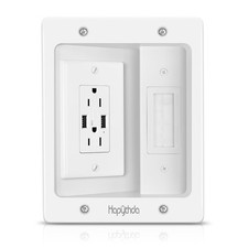 in Wall Cable Management Kit for TV, Recessed Outlet with 2AC 2USB, TV Cable Hid picture