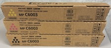 3 Ricoh Genuine MP C6003 Black Yellow Magenta Toner 841849 841850 841851 OEM picture