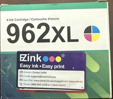 EZ Ink 962XL Ink Cartridge 4-Pack for HP Printers CMYK Exp 09/28/2029 picture