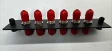 6 Port Fiber Optic Bulkhead Fitting ST/PC MM MST-06-Blk Multilink picture