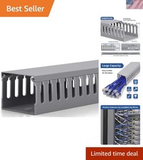 Professional Under-Desk Cable Management Raceway - Durable and Stylish Grey PVC  picture