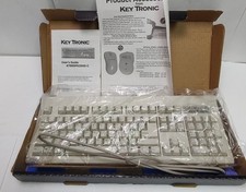 Keytronic KT800PS2XXX-C Wired Mechanical Keyboard , White , PS/2 - New OS  picture