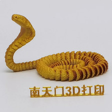 3D printed eye snake toy with movable joints - custom-made snake egg figurine picture