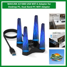 Upgrade Your Desktop with AX1800 USB WiFi 6 Adapter - Fast & Reliable Internet picture
