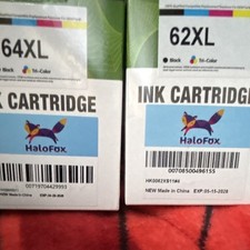 HaloFox Compatible for HP 64XL 62XL Inkjet Ink Cartridges Black Tri-Color picture