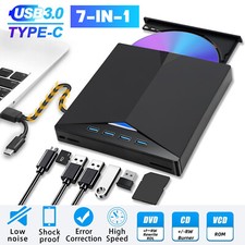 USB 3.0 External CD DVD Writer Drive Burner Reader Player for Windows US picture