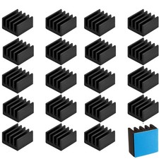 Easycargo 20pcs 9mm Small mini Heatsink Kit 9x9x5mm + 8.8x8.8x5mm Black picture
