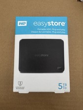 WD WDBAJP0050BBK-WESN Easystore 5TB External USB 3.0 Portable Hard Drive - Black picture