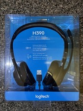 Logitech H390 Black Over the Ear Computer Headset USB New Open Box picture