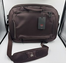NWD Tumi T-tech Top Zip Deluxe Laptop Portfolio Briefcase Maroon picture