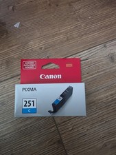 Genuine Canon CLI-251C 6514B001 Cyan Ink Cartridge PIXMA MG5420/5422/5500/5520 picture